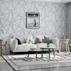 Wallpapers Grey Geometric Wallpaper For Living Room Bedroom Gray White Patterned Modern Design Wall Paper Roll Home Decor 220927
