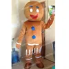Costume de mascotte d'homme en pain d'épice d'Halloween, thème de dessin animé de fruits, personnage de carnaval, festival, robe fantaisie, taille adulte, tenue de fête en plein air