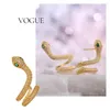 Boucles d'oreilles YMYW serpent torsion cuivre métal délicat cubique zircone mariage bijoux à la mode pour les femmes fête cadeau 2022