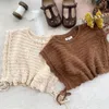 Coloque Deer Jonmi Autumn Toddlers Girls Knits Colets Color Solid Color Sleesess Pullovers tops de estilo coreano