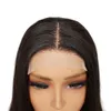 4x4 Bone Straight Lace Closure Wig For Women Straight Human Hair Wigs With Transparent Lace T Middle Part Lace Wig Pre-Plucked Natural Color