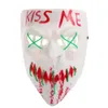 Blowing Kiss Me Grimace Face Mask Decorazioni di Halloween Glow cosplay coser maschere pvc a led fulmini da donna costumi per decorazioni per la casa per feste