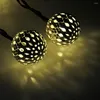 Strings Solar Light String Waterproof Silver Spherical Outdoor Garden Decoration Party Wedding Wall Decorative Atmosphere Led