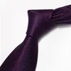 Noeuds papillon haute qualité 2022 Designer mode rayé violet 8 cm pour hommes fermeture éclair cravate travail d'affaires costume formel avec boîte-cadeau
