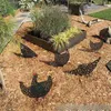Decorazioni da giardino decorazioni uccelli in metallo all'aperto gallina plastica per ornamenti di giardinaggio pasquale cortile arte acrilica cortile