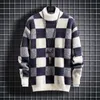 Men's Sweaters Thick Cashmere Sweater Men Tops Turtleneck Winter Male Plaid Pullovers Comfortable Mens Christmas Keep Warm Pull Homme 220927