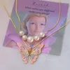 Pérola Oil Butterfly Princesa Colar Cristal Buda Casais Namoradas Acessórios de jóias de moda Presentes