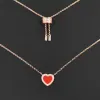 Designer Bijoux Amour Collier Femme Simple Tempérament Rose En Forme De Coeur Clavicule Chaîne Or Rose Fritillaire Chandail Chaîne En Gros