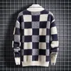 Men's Sweaters Thick Cashmere Sweater Men Tops Turtleneck Winter Male Plaid Pullovers Comfortable Mens Christmas Keep Warm Pull Homme 220927