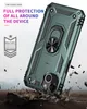 Askeri Sınıf Zırh İPhone 15 Kılıf Samsung için 360 Metal Dönen Yüzük Kickstand Düzenli Araba Montajı S22 S23 Not 20 Silikon Şok geçirmez Koruyucu Kapak
