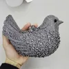 Torebki wieczorowe Luksusowe rzemieślnicze diamentowe kryształowe torby Rhinestone Animal Bird Clutch For Party Lady Bling Torebka ślubna