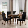 Chair Ers Veet Stretch Dining Room Soft Removable Slipers Set Of 2 Black Drop Delivery 2022 Carshop2006 Amwai