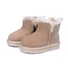 Boots GTCECD Winter Children Snow Genuine Leather Girls Warm Plush Boy Shoes Fashion Kids Baby Toddler 220924