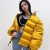 Mens Down Jackets Puffer jacket hooded zipper Parkas Womens Vest letter print Warm Winter Couples Yellow & black joint Designer Coat Outerwear for male Clothing