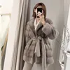 Womens Fur Faux HDHOHR Natural Mink Coats For Women Real OutwearPark With High Quality Female Warm Winter Jacket 220926