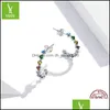 Charm 100% 925 Sterling Sier Charm Rainbow Hoop Earrings for Women Girl Statement smycken Drop Delivery 2021 Dhseller2010 Dhunf