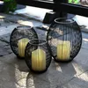 Bougeoirs 3 pièces/ensemble support en fer creux Vintage lanternes Table chandelier mariage décor à la maison éclairage pas de bougies