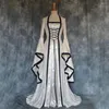 Kadın Mayo Cadılar Bayramı Kadınlar Avrupa Ortaçağ Retro Mahkemesi Princress Cosplay Kostüm Uzun Elbise Zarif Cadı Kare Yaka Masquerade
