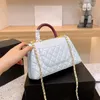 2022 top lady shoulder bag designer hand bag classic Pearlescent leather quilted crossbody luxury bags designers women portable cross body handbags wallet