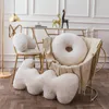 Plush Dolls Nordic Home Decor White Cushion Soft Plush Pillow For Sofa Chair Seat Love Shape Letter Cushions Decoractive Props Gift 220927