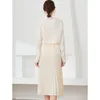 Gonne Donna Pieghettato Vita alta Tinta unita Abbigliamento da ufficio da donna Donna Elegante Summer Sunshine Midi 2022