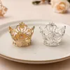 Crown Napkin Ring Gold Silver Napins Buckle Hotel Wedding Tanddoek Ringen Banquet PSB15847