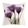 Pillow Spring Flower Bird Decorative Linen Cover 45X45cm Living Room Decor Sofa Letter Print Pillowcase