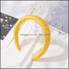 Headbands Fabric Wide Edge Women Headband Inlay Crystal Rhinestone Lady Fashion Hair Hoop Sponge Accessories Drop Delivery 2021 Jewelr Dh0Li