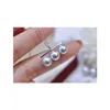 22092603 Women's pearl Jewelry necklace akoya 8-9mm three pendent chocker 18k white gold plated girl gift birthday stylish ge242Z