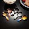 Ice Cream Dessert Spoon Short Stainless Steel Cutlery Gold Home Restaurant Kitchen Dining Flatware Tableware Tool