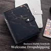 Notepads Hardcover A5 Black Ring Binder Stone Journals Planner Organizer Replaceble Marble Notebooks For Gifts 220927