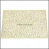 Tapis Pads Napperon Chargeur Carré Floral Table À Manger Tapis De Mariage Fête D'anniversaire Décor Drop Livraison 2021 Maison Jardin Cuisine Bar D Dhpvc