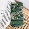 Custodie per telefoni cellulari di lusso Custodia con design foresta per iPhone 15 14 13pro 14pro 13 Pro Max 12 12pro 11 Custodia morbida con stampa tigre animale morbida