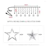 Strings 8 Modes 3m 6m RGB LED Pentagram Star String Lights 110V 220V Shopwindow Wedding Holiday Party Valentine's Day Indoor Decoration