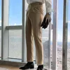 Garnitury męskie 2022 Mężczyźni wiosna letnie biznesowe sukienki Strażowe spodnie męskie luźne biuro kombinezonu społeczne Streetwear proste spodnie A248
