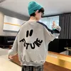 Pullover Spring och Autumn Boys Sweatshirt Cartoon Letter Printed Cotton Long Sleeve Top O Neck Youth Casual 220924