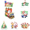 2022 Santa Claus Elk Snowman Christmas ornament Family of 1-7 pendants Home Decoration DIY Name Hard Resin Christmas Tree Decorations Pandemic