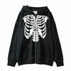 Sweats à capuche pour femmes Sweatshirts Squelette Zipper Hoodie Y2K Harajuku Sweat à manches longues Skull Anime Hommes Femmes Veste Gothique Loose Streetwear 220926