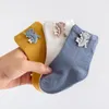 3 pares/lote Baby Cotton Socks Cartoon Patch Boy Girl Sock recém -nascido Sofs Soft Soft Crianças 20220927 E3