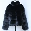 Womens Jackets HJQJLJLS Winter Women Thick Warm Long Sleeve Coat Luxury Faux Fur Female Stand Collar Short Fake Jacket 220926