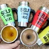 350 ml Automatisk självrörande mugg lat elektrisk kaffekoppmjölkblandning mugg smart rostfritt stål dubbel lager mix cup drinkware