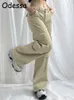 女子パンツカプリスオデッサヴィンテージ90年代貨物パンツ女性ファッションローウエストズボン2022秋のオールオールズバギーストレートジーンズフェアコア特大T220926