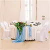 Sashes Spandex Chair Bands White Elastic Sash Bows with Buckle Slider for Wedding Party Ceremony Receptie Decoratie Dro Dhseller2010 AMWHG