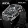 Apple Watch Series 7 6 5 4 SE 프리미엄 스테인리스 스틸 AP 수정 키트 터프 갑옷 보호 케이스 밴드 스트랩 커버 44mm 45