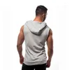 Men's Tank Tops Men Summer Hooded Vest Solid Color Front Zipper Sleeveless Slim Fit Male Simple Camis With Pocket Sportswear