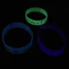 Custom Wristband Glow In The Dark Debossed Color Filled Fluorescent Silicone Bracelet Promotion Gifts242u