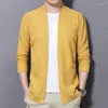 Mäns tröjor män 2022 Spring Autumn Fashion Solid Color Sweater rockar Man V-ringning Slim Sticked Overcoats Men's Warm Cardigan Jackets