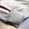 Sweats à capuche pour femmes Sweat-shirts Printemps et Automne Pull décontracté Lâche Ruban Gris Coton Col Rond Vent Zipper Manteau