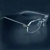 Güneş gözlüğü çerçeveleri Rimless şeffaf gözlükler çerçeve moda carter desinger göz camları dolgu reçeteli lens gölge gözlük