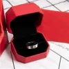 Kristall diamantringar män kvinnor älskare par polerad ring gåva guld silver smycken Circlet 4 stilar
